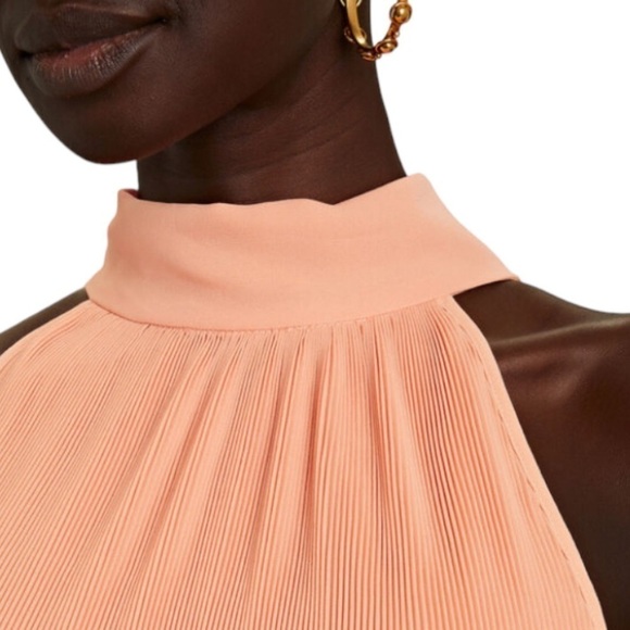 Veronica Beard Alexa Plisse’ Halter Top Pleated Blouse NWOT - Picture 11 of 16